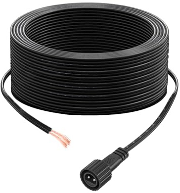 DR. WATCH Cavo di prolunga da 10 metri per catena di luci a LED, connettore flessibile per illuminazione interna ed esterna (10 metri) [LE08]