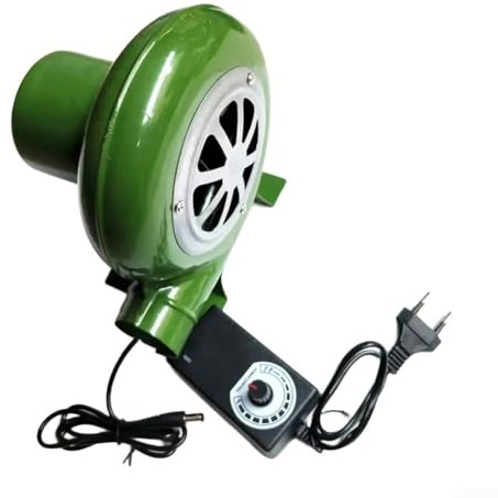 Ventilatore da 220 V, ventilatore con velocità variabile, elettrico, con controllo della velocità, 2900 giri/min, forte flusso d'aria per barbecue, forgiatura e stufe a legna (80 W)