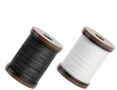 SLIAXINT 2 rullar 0,5 mm vaxat snöre 180 m vaxad snöre vaxad tråd vaxat garn för armband, halsband, hantverk, sömnad och exponering