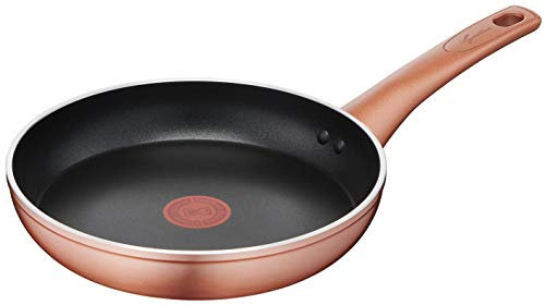 Lagostina Ramata Padella Antiaderente in Alluminio Ø 24 cm con Esterno Effetto Rame, Pentola Gas e Forno, Rivestimento Titanium Easy, Manico Ergonomico in Bakelite