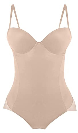 Orbgons Reggiseno senza schienale Body Shaper senza schienale Shapewear Reggiseno senza schienale Body senza schienale Shapewear senza spalline modellatore della vita (Khaki, S)