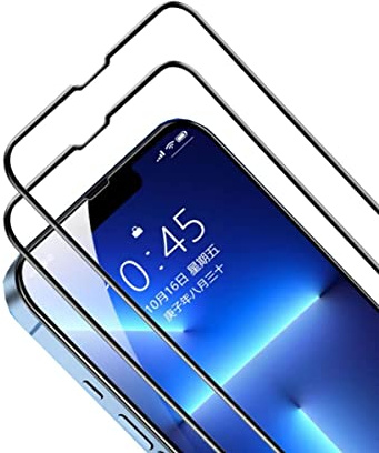 HONLEN 2 Pack Screen Protector for Smartphone, Compatible with UleFone Note 11P (6.55 Inches) Full Screen Tempered Glass Film Screen Protector Anti-Fingerprint, Bubble Free - Black