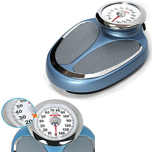 OUSIKA Báscula mecánica Sin botones ni baterías Báscula de baño Báscula de peso analógica for medir la salud Capacidad de 440 LB Balanzas