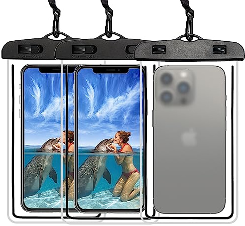 BSITSSS 3 stycken vattentäta mobilskal, universellt undervatten mobiltelefonfodral upp till 6,7 tum IPX8 vattentätt mobilskal, mobiltelefon vattentätt fodral för iPhone 14-11 Pro Max, XS X XR,