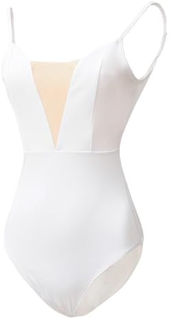 ROYAL SMEELA Damen Ballett Trikot mit Hosenträger, Tanz Body Leotard für Ballettkleidung