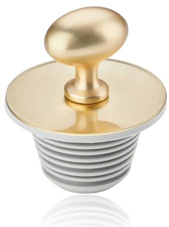 Generic Bathtub Drain Stopper, Rubber Drain Stopper, Bathroom Bathtub Plug, Suitable for Replacing Bathtub Drain Plug，Easy to Use (Gold)