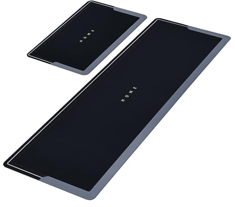 Taylor & Brown Set of 2 Floor Mats - Water Absorbent & Quick Drying, Non-slip Kitchen & Home (Black)