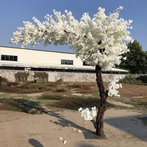 QICBYING Árboles Artificiales De Cerezo En Flor, Grandes Árboles De Flor De Cerezo Artificiales, Árbol De Flores De Durazno De Simulación, Plantas De Jardín, Flores Falsas De Simulación(1.5 * 1m)