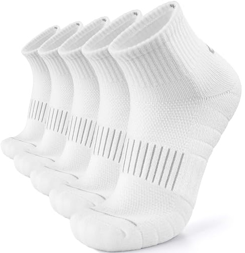 Lapulas Merino Wool Quarter Socks for Men Women, Hiking Running, Cushioned Compression Support, Thermal Thick, 5 Pairs