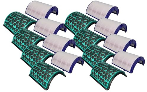 vhbw 8-teiliges Filter-Set kompatibel mit Dyson Pure Humidify + Cool Cryptomic PH04 Luftreiniger - HEPA-Filter, Aktivkohlefilter