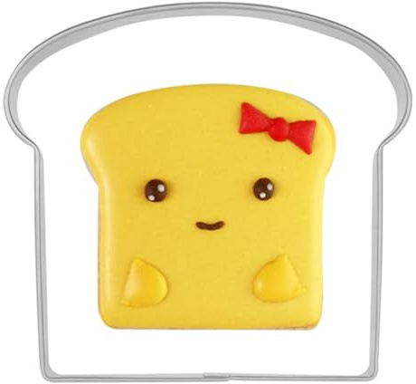 Veemoon Set 5 Stampi per Biscotti a Forma di Toast in Acciaio Inox, Tagliafrutta e Taglierina per Dolci, Utensili da Forno per Pasta, Pancake e Frutta, per Feste e Decorazioni Fai da Te
