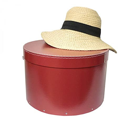 Boîte à chapeaux Grande rouge avec ruban blanc (L) de Bigso Box