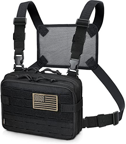 WYNEX Molle Admin Tactical Pocket with Laser Cut Design, Multi-purpose Molle Attachment, Military Medical Organizer EMT with EDC EMT Map Pocket IFAK Universal Tool Holder USA