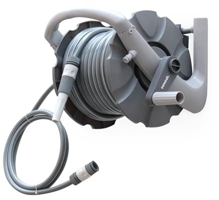 sweeek Alice's Garden - Dévidoir Mural Mini 20m. Enrouleur avec Tuyau d’arrosage. raccord et Lance fournis