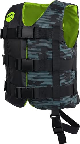 Mesle Schwimmweste Kinder H210 Junior mit Schrittgurt, 25-40 kg, Schwimmhilfe für Mädchen & Jungs, Leichte 50N Auftriebsweste 6-10 Jahre, Prallschutzweste Kind für SUP, Kajak