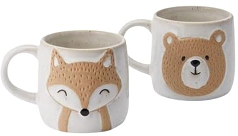 teemandSannysis Mugg Carlo & Foxy keramik, 2-vägs sorterad 0,45 l