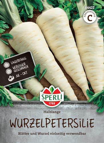 Sperli Petersilienwurzelsamen Halblange | Saatgut Bio Kräutersamen | Mehrjährig & Kübelgeeignet | Ideal für Petersilie Liebhaber