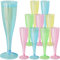 WELLGRO Set di bicchieri da spumante da 150 ml, in plastica colorata trasparente, infrangibili, senza BPA, riutilizzabili, 60 pezzi