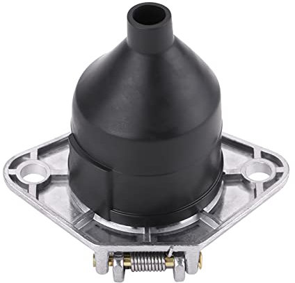 Universal 24V 7 Pin Trailer Plug Socket Metal Cover Sturdy for Commercial Vehicle