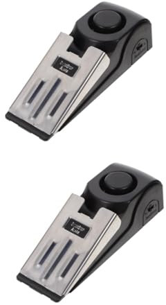 CAXUSD 2 Pz Fermaporta Intelligente Allarme All'aperto Fermate Tappo per Porta Sensore Cancello Tappi Campana Chiavistello Fermaporta Portatile Bloccante Serratura Sicurezza ABS