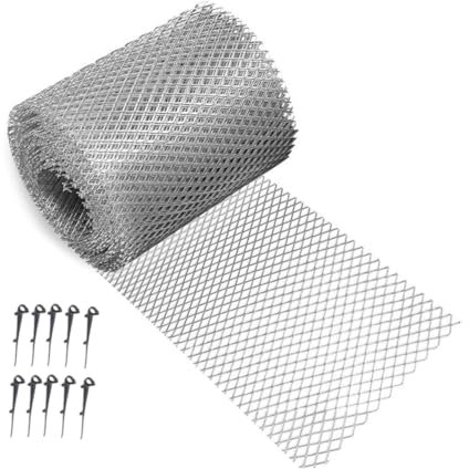 Vocdikficy Filtre de Protection de Gouttière en, Couverture de Gouttière, Rouleau de Filet de Protection D'Écran de Gouttière avec 10 Attaches de Câble Fixes pour Feuilles