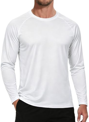 Men's UV Sun Protection UPF 50+ Long Sleeve T Shirt Quick Dry Workout Tee Tops