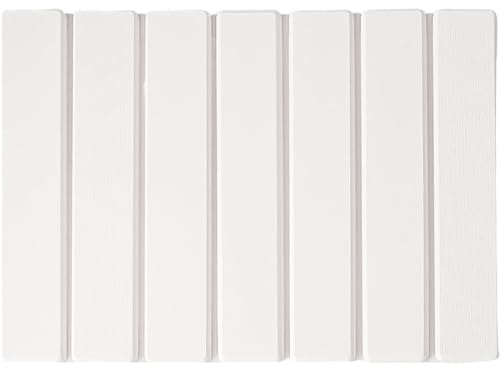 Alfombra de baño de Piedra de diatomita, Alfombra de Ducha de Piedra de Secado rápido de 16x12 Pulgadas, de baño no Deslizante Plegable para la Ducha de Cocina, Blanco