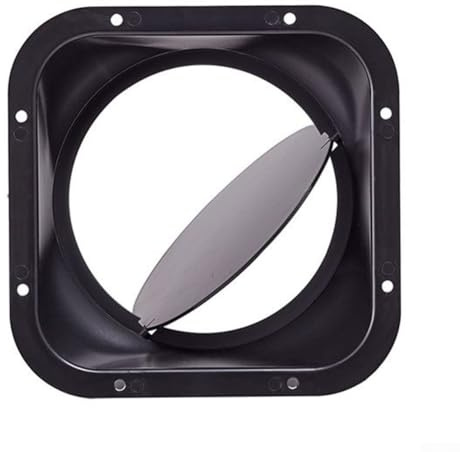 Gdfnmogo Tubo de plástico ABS con brida cuadrada de aire de 100/150 mm, sistema de extracción de válvula de retención de manguera, extractor de baño, cocina, extractor, ventiladores de extracción