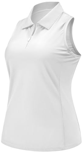JoyGirl Sleeveless Golf Top Polo Shirts Women Tennis Top | 1/4 Zip Up, Racerback, UPF 50+ UV Sun Protection, Quick Dry Breathable Stretchy Sports Top, for Running Yoga Workout