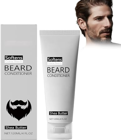 Beard Acondicionador, 120 ml, bálsamo para barba para hombre, alisa y tonifica el cabello áspero, cuidado de la barba, crema de afeitar, crema hidratante para la piel y acondicionador de barba para