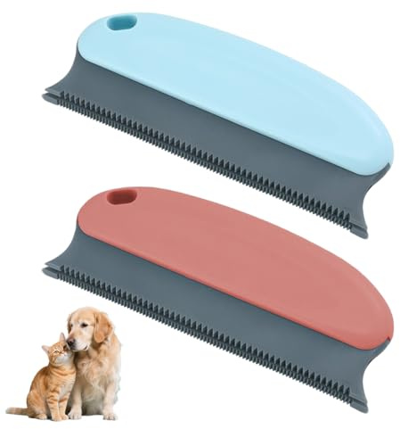 WUYJI Brosses à poils morts pour chiens Ensemble de 2 brosses pour l'épilation des poils d'animaux, idéales pour les chiens et les chats. Fabriquées en caoutchouc.