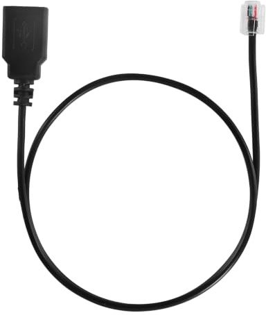 BTFO RJ11 till USB Adapter Kabel, 60cm RJ11 6P4C Han till USB Hon Kabel Kontakt för Telefon Kommunikation Faxmaskin Modemer (Svart)