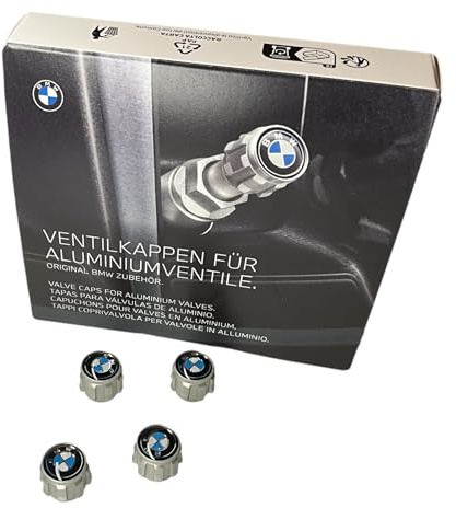 ORIGINALE BMW Design valvole Set (4 pezzi) con BMW Logo per veicoli con rdci