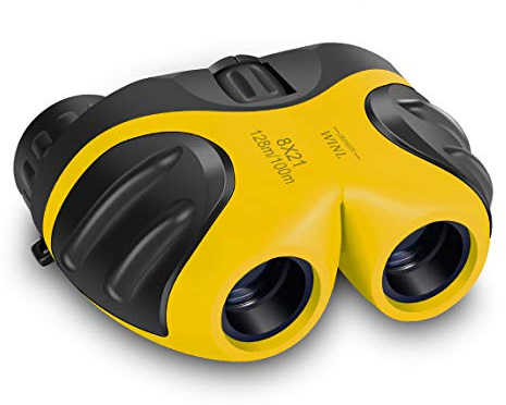 Jouets Pour Enfants,JRD&BS WINL Compact RÉSistant Aux Chocs Jumelles Pour Enfants Observation Des Oiseaux, 4-8 Ans Cadeau De Garçon(Jaune)