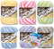 Lily Sugar'n Cream 100% Cotton Yarn 6-Pack Pastel Ombre Bundle with Bella's Crafts Stitch Markers