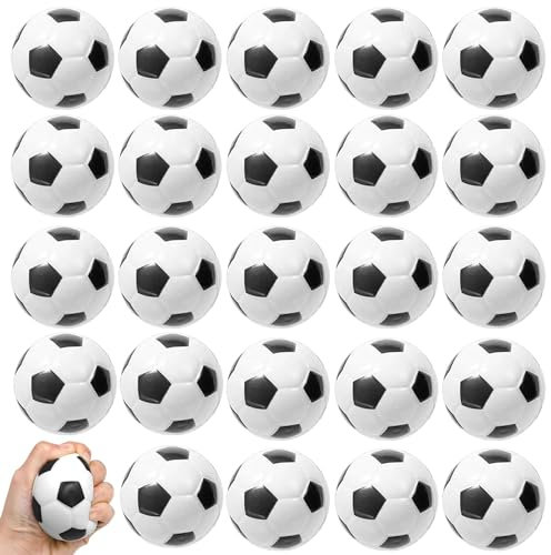 24 Stück Mini Sportbälle,5CM Antistressball,Mini Fußball,Mini Schaum Stressabbau Bälle,Schaumstoffbälle,Stressabbau Spielzeug,Anti Stress Spielzeug Bälle,Fußball Stressbälle für Kinder Erwachsener