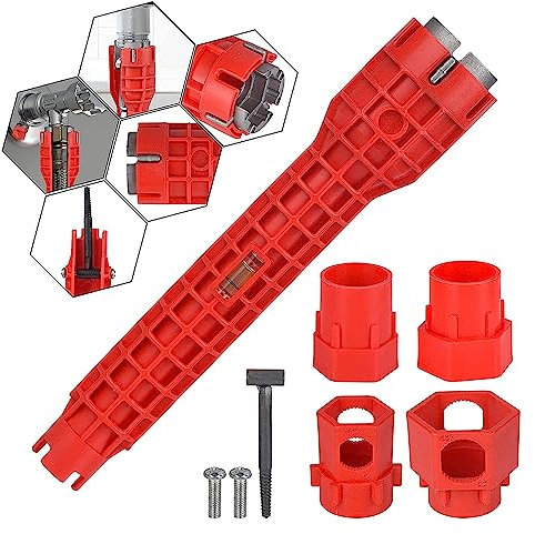 SHIQUAN Waschbecken Installer Werkzeug, Spülenschlüssel, Armaturenschlüssel, Multifunktion Rohrschlüssel, Geeignet für Toilette, Bad, Küche Multifunktions Spüle Wasserhahn Installer Tools