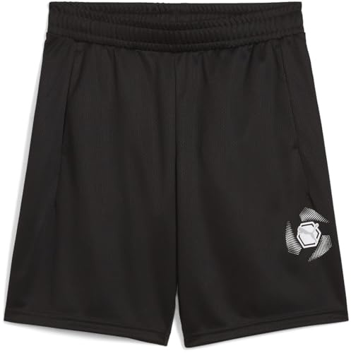 PUMA Active Sports Graphic Poly Shorts B, Pantalones Cortos de Punto Niños, PUMA Black,