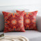 Taie d'oreiller 40x40 cm Carrées Bohème Housses Coussins en Lin Décoratif Géométrie Conception Tapis Antique Tribal Géométrie Orange pour Canapé Salon Jardin Fauteuil de Bureau Chaise Déco Lot de 2