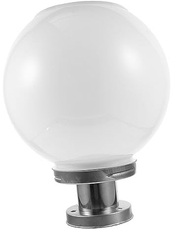 HOMSFOU Lámpara Solar de Columna Forma de Bola Luz Exterior para Patio Instalación