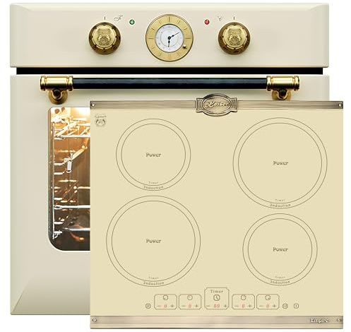 Kaiser Spis, inbyggd ugn, EH 6432 ElfBE KCT 6195 IElfEm, Elektrisk, Bilark, 68 l med induktionshäll, automatisk 60 cm, 4 zoner med booster
