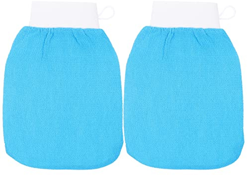 HAPINARY 2pièces Moufle Exfoliante pour Corps Douche Outil de Nettoyage Peau Couleur Aléatoire