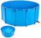 VEVOR Estanque de Lona sobre Suelo 5000 L Tanque de PVC sobre el Suelo 240 x 240 x 100 cm para Peces Dorados con Estructura Estable de Plástico y Válvula de Drenaje para Acuicultura, Riego, Azul
