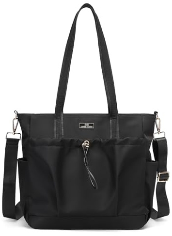Super Eager Ladies Tote Bags,Large Capacity Work Bags,15.6 Inch Waterproof Shoulder Bag Laptop Bags with Compartments for College,School,Work,Travel and Shopping.
