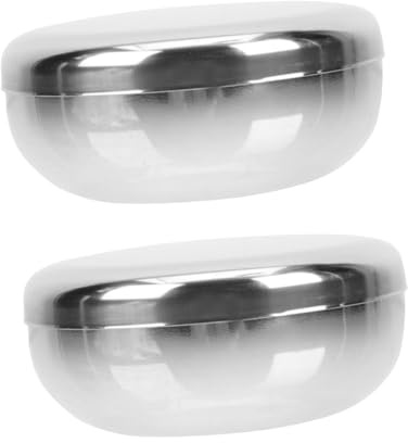 ARTSEWPLY Ciotole per Riso Coreane in Acciaio Inox Set da 2 Pezzi Coperchio, Ciotole per Cottura a Vapore per Ristoranti e Cucina, Design a Tenuta Stagna per Servire Facilmente