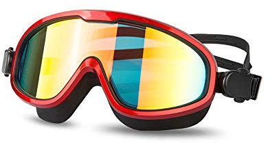 Angelkiss Premium Schwimmbrille, groß, polarisiert, mit großem Rahmen, Anti-Beschlag, kein Auslaufen, UV-Schutz und klare Gläser, Weitsicht für Herren, Damen, Erwachsene, Jugendliche