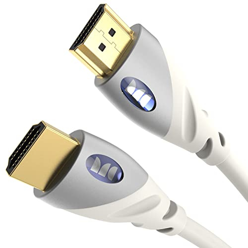 Monster HDMI Cable 4k Ultra HD with Ethernet - Corrosion-Resistant 24k Rose Gold Contacts and V-Grip Connection - HDMI Cable for PS3 and Computer Monitor - 4 FT