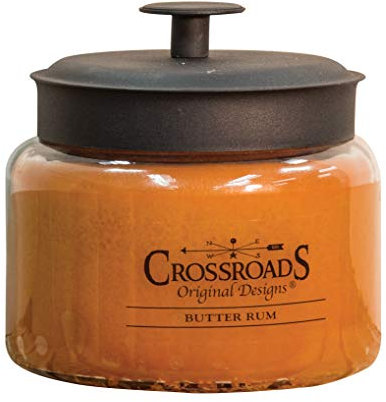 Crossroads Vela en tarro de 1,360.8 g de mantequilla de ron