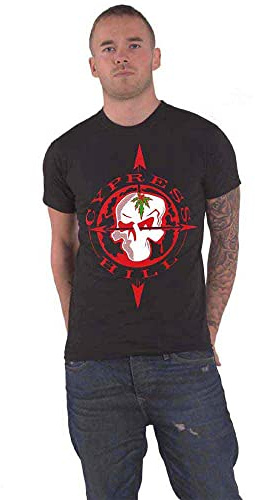 Cypress Hill T Shirt Skull Compass Band Logo Official Mens Black XL