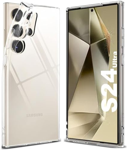 KP TECHNOLOGY Galaxy S24 Ultra Case - Thin Soft Silicone Gel Case Cover for Samsung Galaxy S24 Ultra (CLEAR)